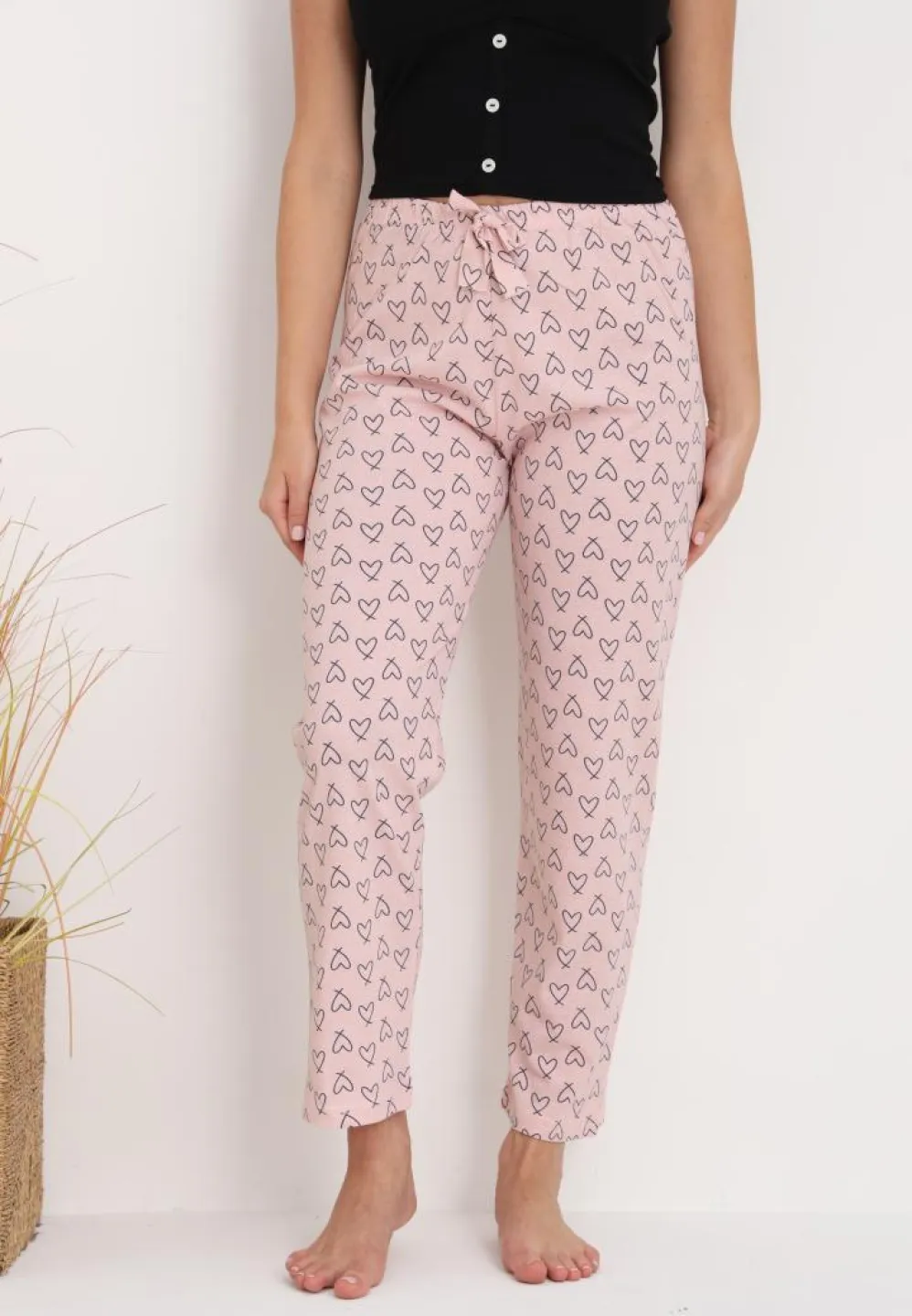 Pantaloni Damă lejeri – Design Modern cu imprimeu inimioare - 3