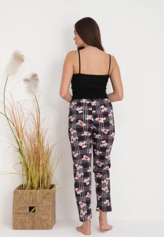 Pantaloni lungi de pijama damă,imprimeu ursuleti hover