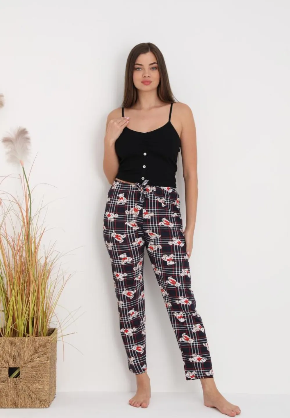 Pantaloni Damă lejeri – Design Modern cu imprimeu ursuleți - 3