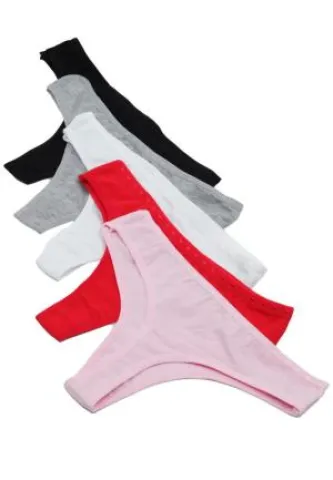 Chiloti Dama Tanga – Set 5 Bucati Colorate