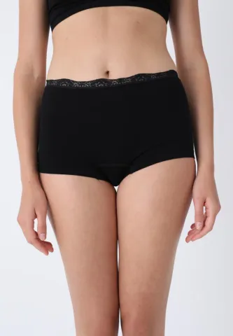 Boxeri din Microfibră Damă – Negru cu Dantelă Delicată hover