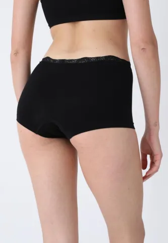Boxeri din Microfibră Damă – Negru cu Dantelă Delicată