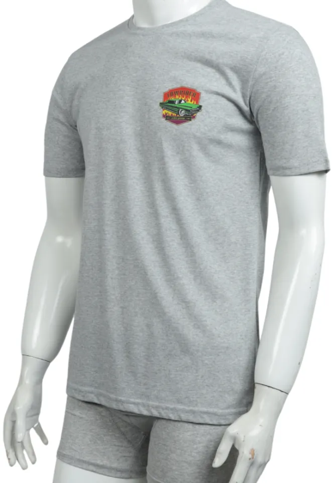 Tricou bărbat – Lowrider design modern, gri