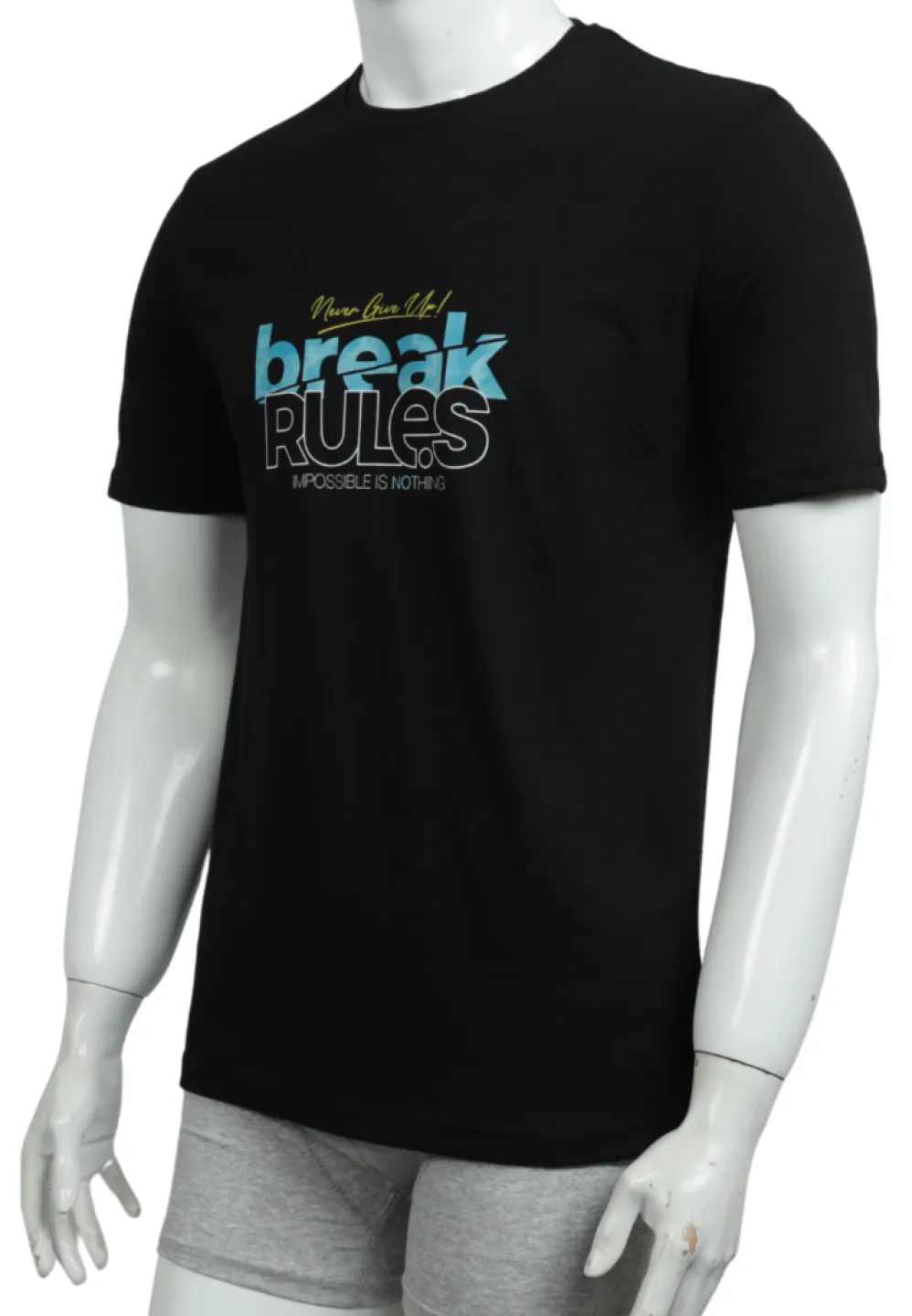 Tricou bărbat – design Break Rules, culoare negru - 1