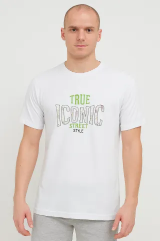Tricou bărbat – design True Iconic, culoare alb clasic