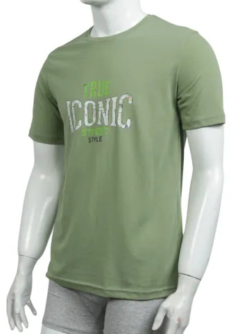 Tricou-barbat true Iconic Verde