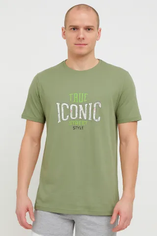 Tricou bărbat – design True Iconic, culoare verde vibrant