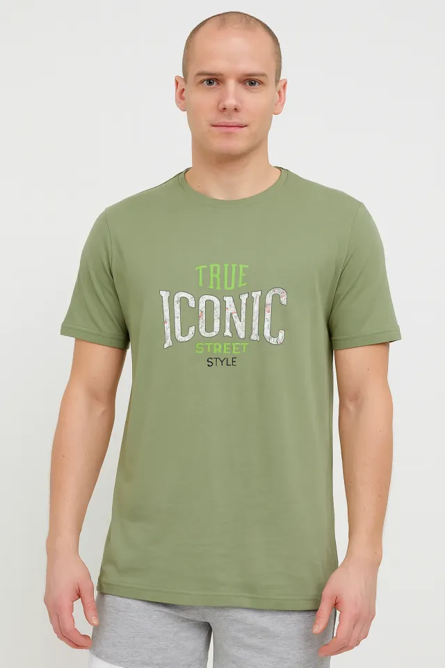 Tricou bărbat – design True Iconic, culoare verde vibrant
