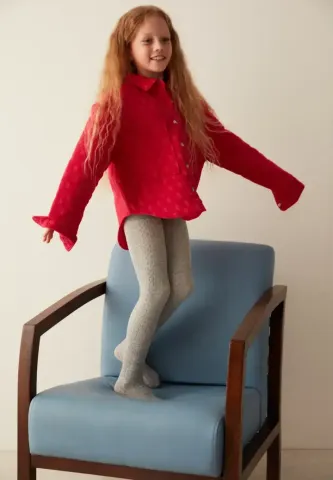 Dres Fete Karina Bumbac Tricotat – Gri Deschis Penti