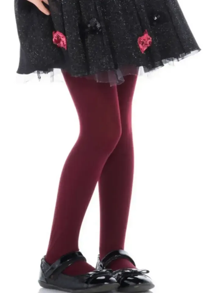 Dres elegante fete, Micro 40 Den, culoare bordo