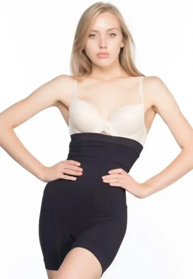 Corset Fără Cusături cu Talie Înaltă, Negru