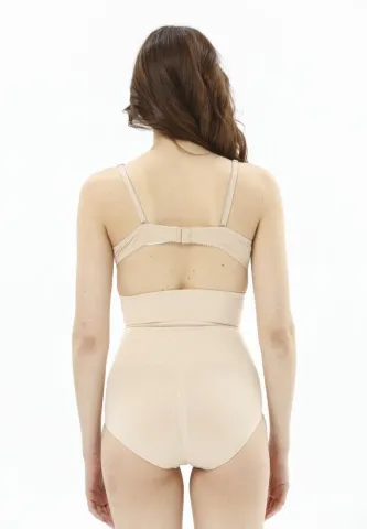 Corset cu Bandă Adezivă și Chilot cu Talie Înaltă pentru Siluetă Perfectă – Bej hover