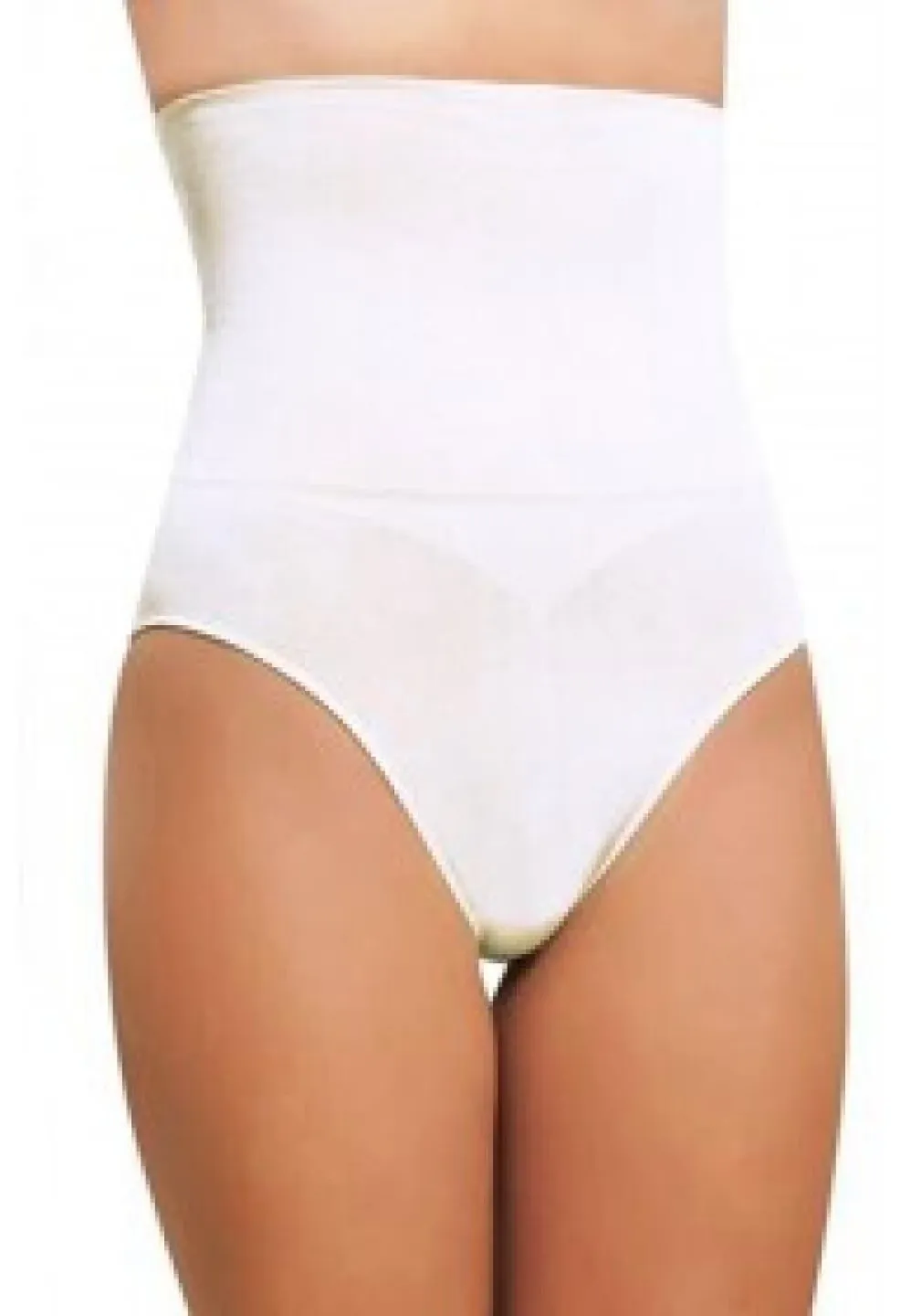 Corset Elegant cu Bandă Adezivă și Chilot Tanga Invizibil – Alb - 1