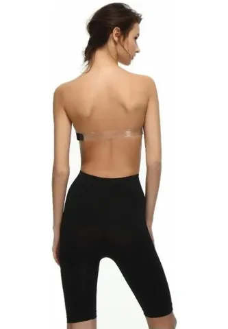 Corset Elegant cu Talie Înaltă și Bandă cu Silicon – Negru hover