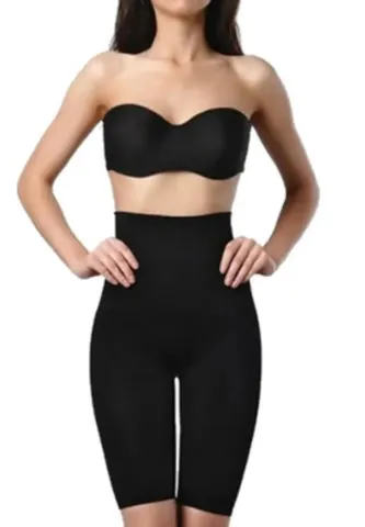 Corset Elegant cu Talie Înaltă și Bandă cu Silicon – Negru