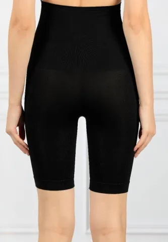 Corset cu Silicon și Pantaloni Scurți Modelator, cu Efect de Ridicare a Feselor – Negru hover