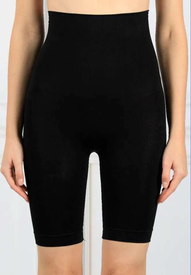 Corset cu Silicon și Pantaloni Scurți Modelator, cu Efect de Ridicare a Feselor – Negru