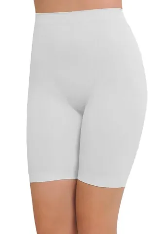 Corset cu Silicon și Pantaloni Scurți Modelator, cu Efect de Ridicare a Feselor – Alb