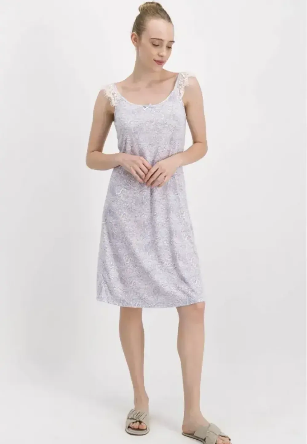 Rochie Bretele din Dantelă, Model Elegant pentru Damă - 3