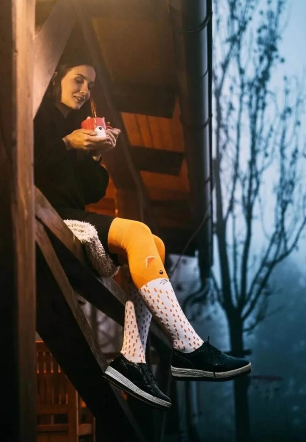 Șosete Damă Colorate Peste Genunchi,Fox - 3