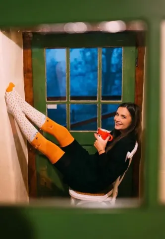 Șosete Damă Colorate Peste Genunchi,Fox