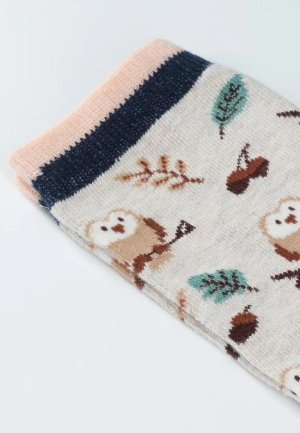 Șosete Dama Colorate din Bumbac Organic cu Bufniță - 3