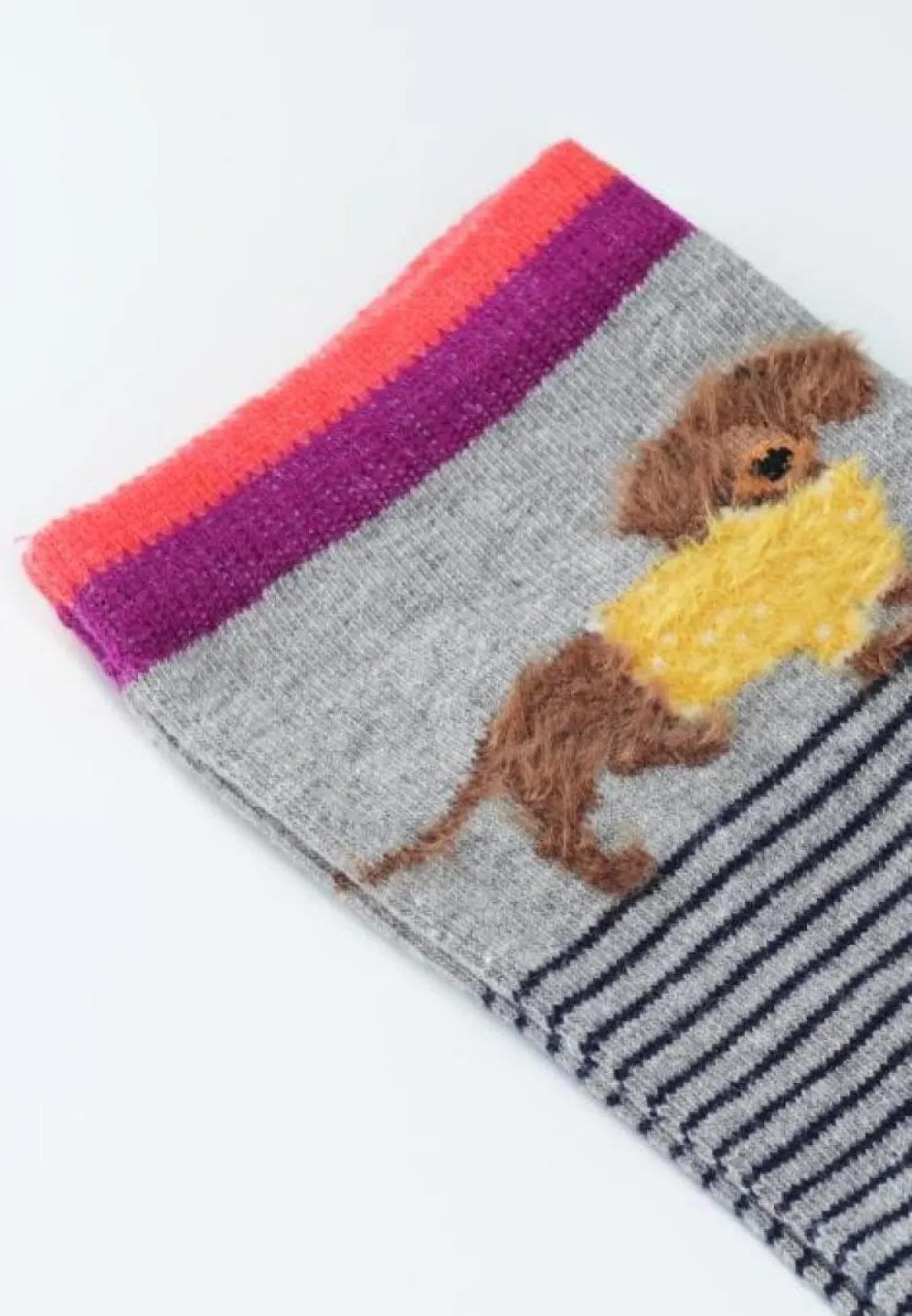 Șosete Dama Colorate din Bumbac Organic, Model Cățel - 3