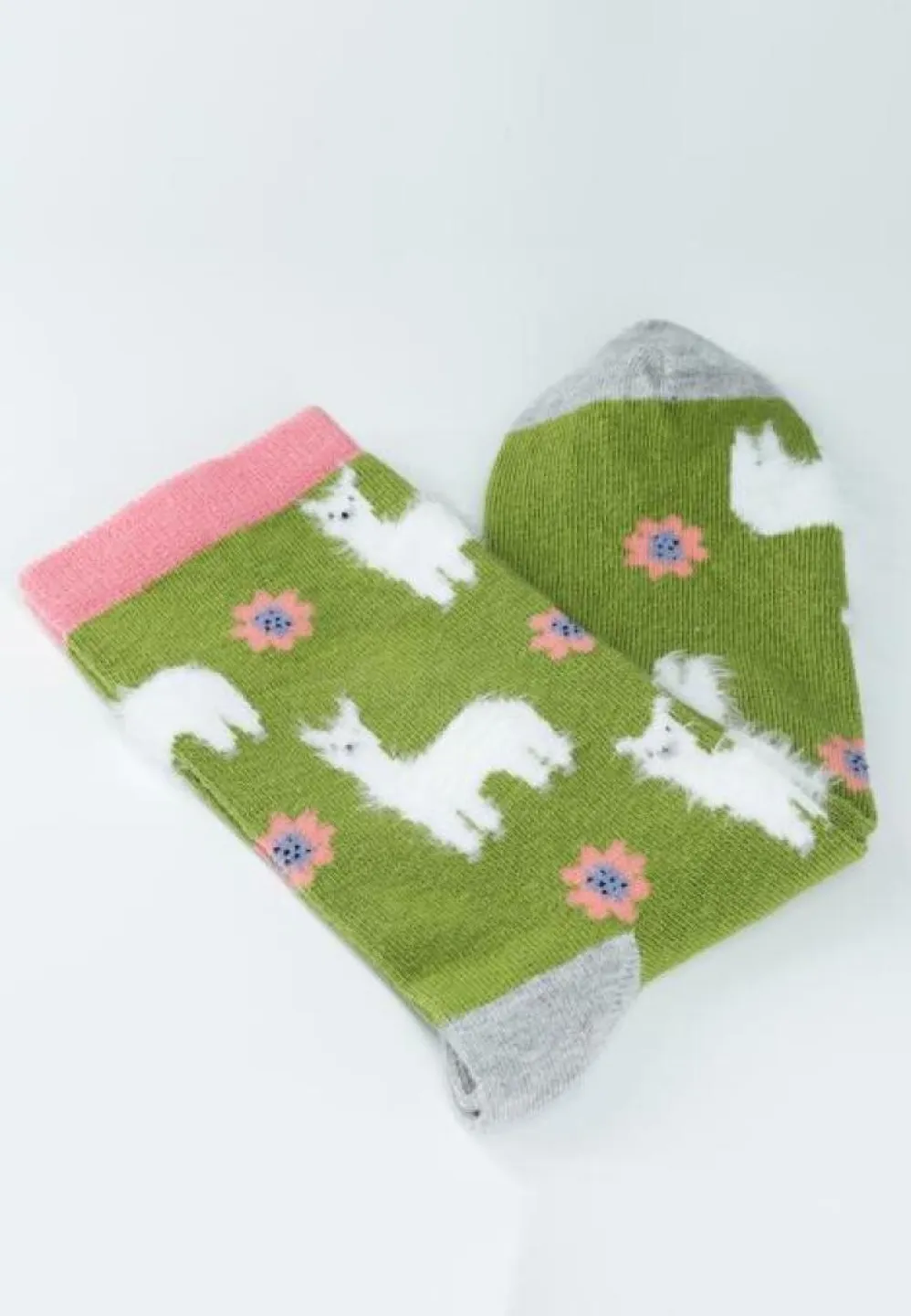Șosete Dama Colorate din Bumbac Organic, Model Lama - 1
