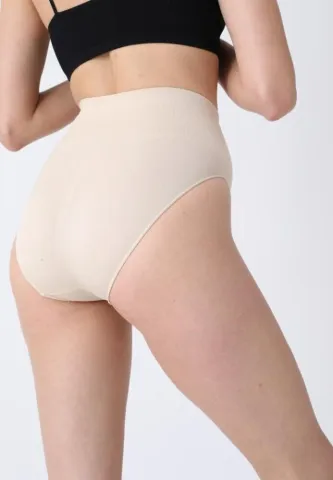 Corset damă talie înaltă, modelator clasic bej hover