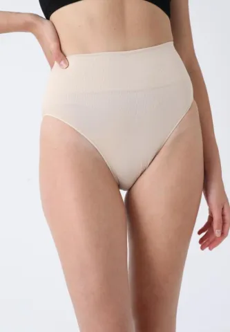 Corset damă talie înaltă, modelator clasic bej