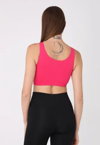 Bustieră elegantă damă, bretele late, fără push-up, fucsia hover