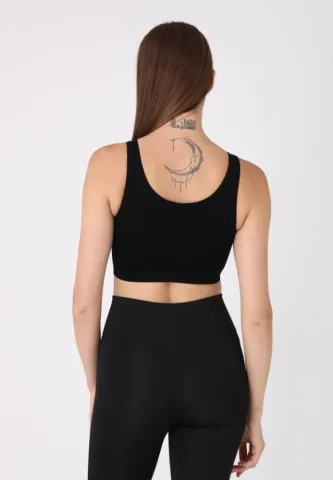 Bustieră elegantă damă, bretele late, fără push-up, negru hover
