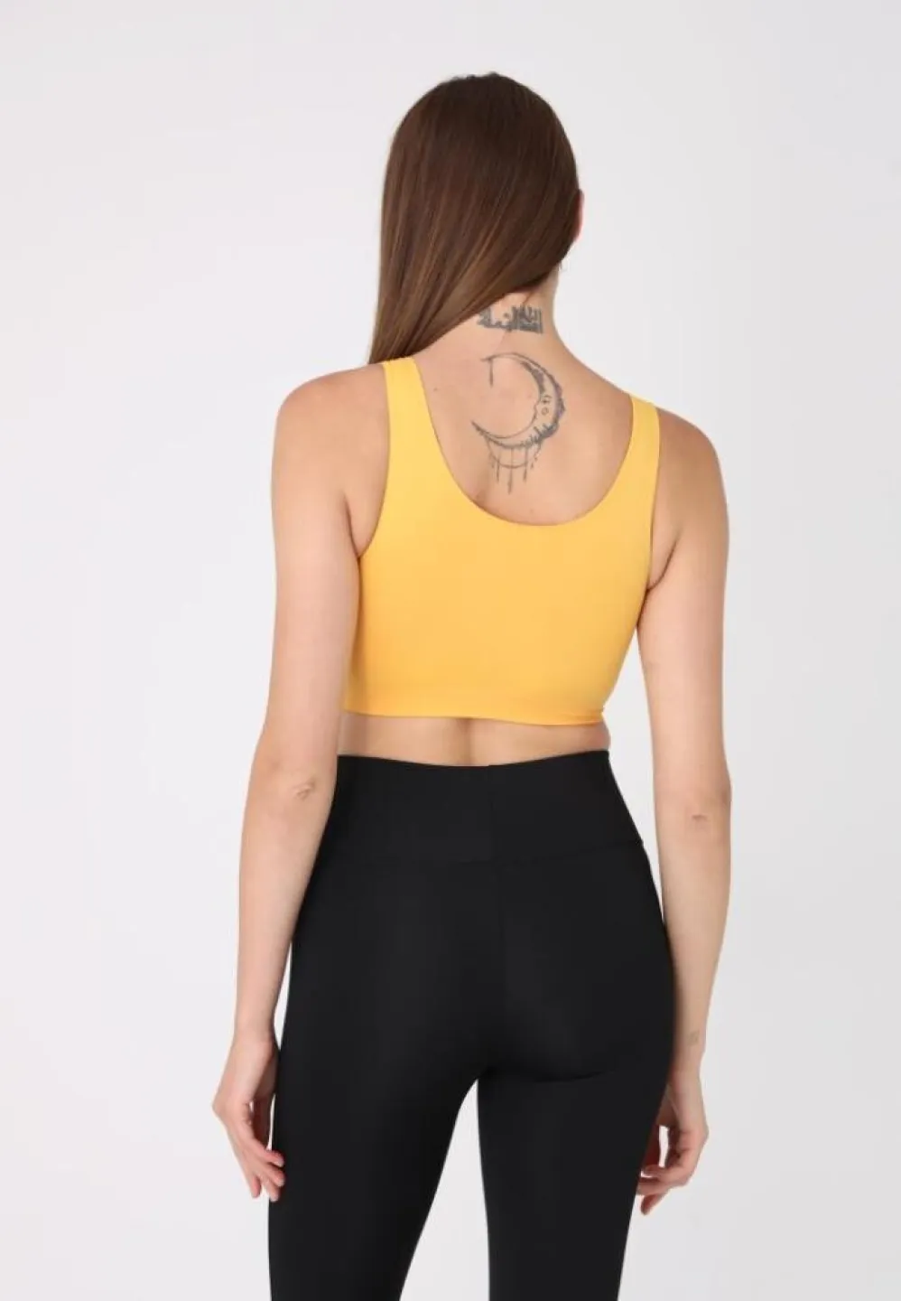 Bustieră elegantă damă, bretele late, fără push-up, galben - 2