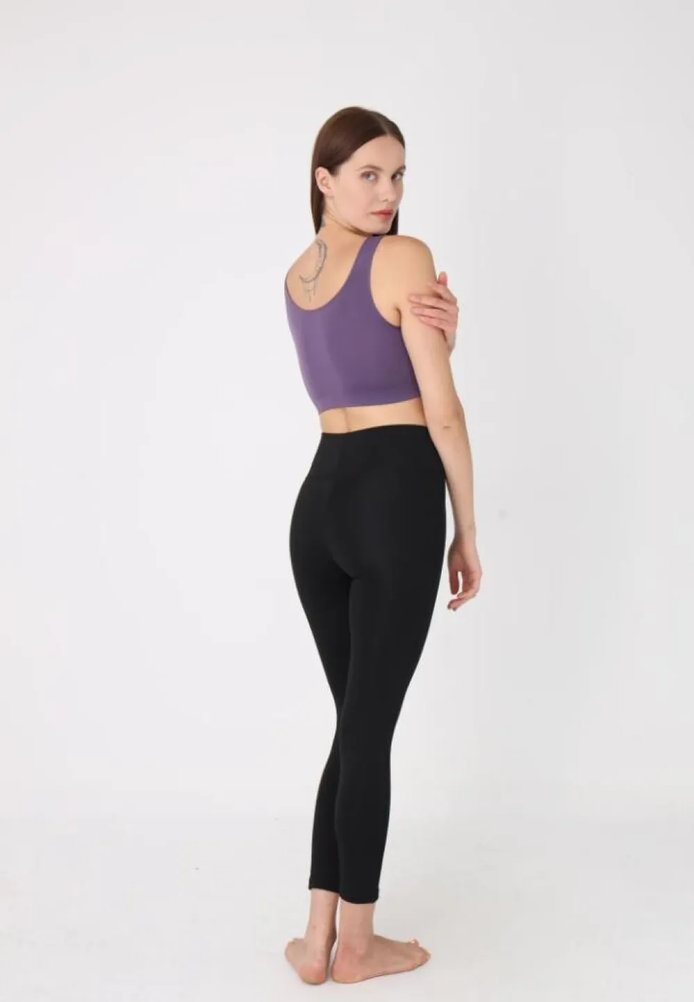 Bustieră elegantă damă, bretele late, fără push-up, mov - 3