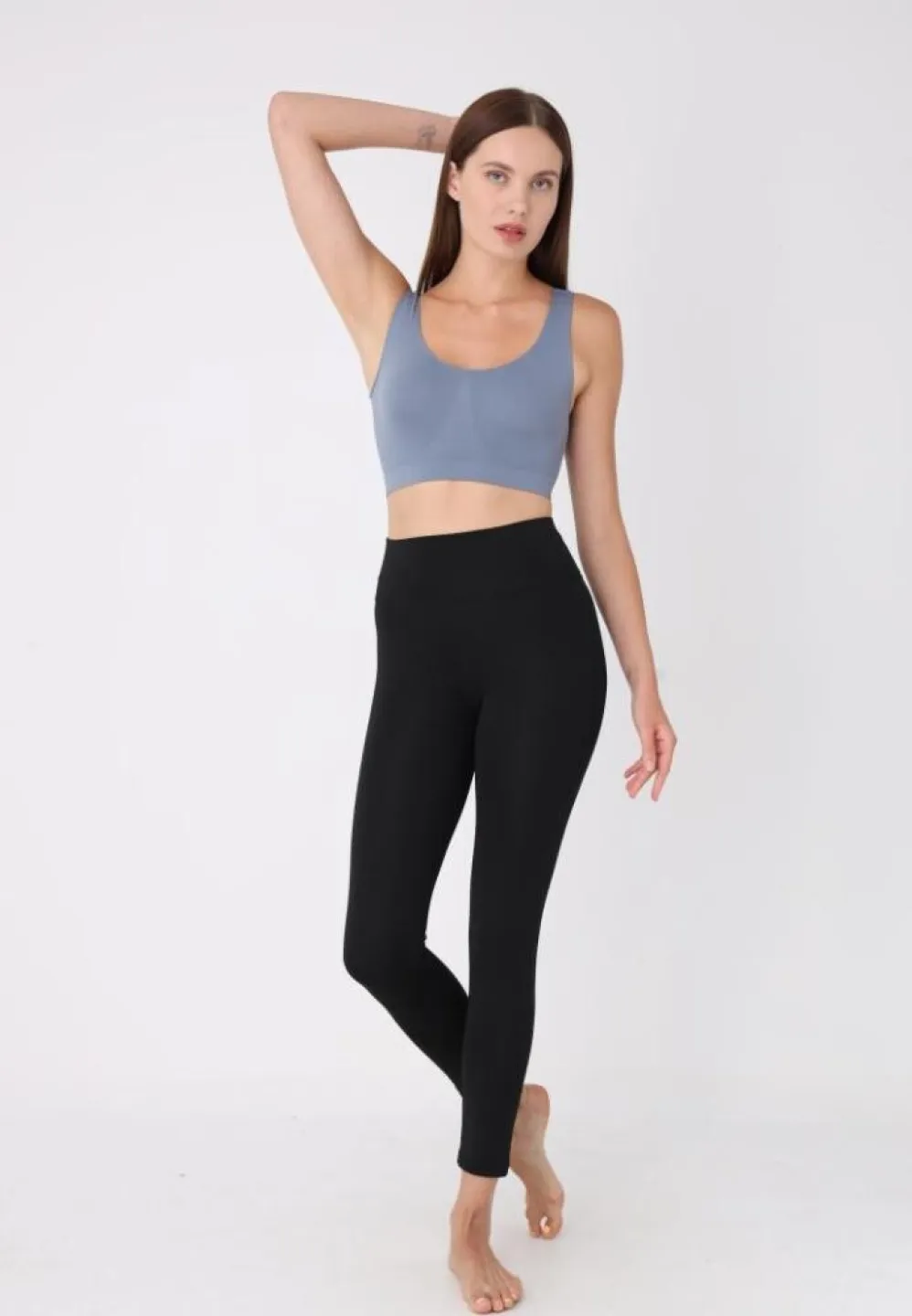 Bustieră elegantă damă, bretele late, fără push-up, gri - 3