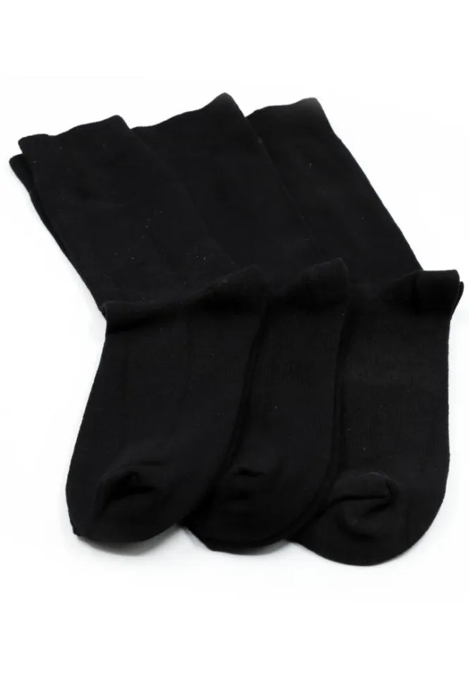 Șosete bărbat – Pachet 3 perechi negre, stil elegant