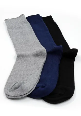 Sosete barbat 3xSet gri, negru, bleumarin