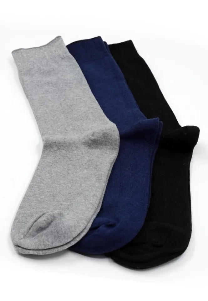 Sosete barbat 3xSet gri, negru, bleumarin