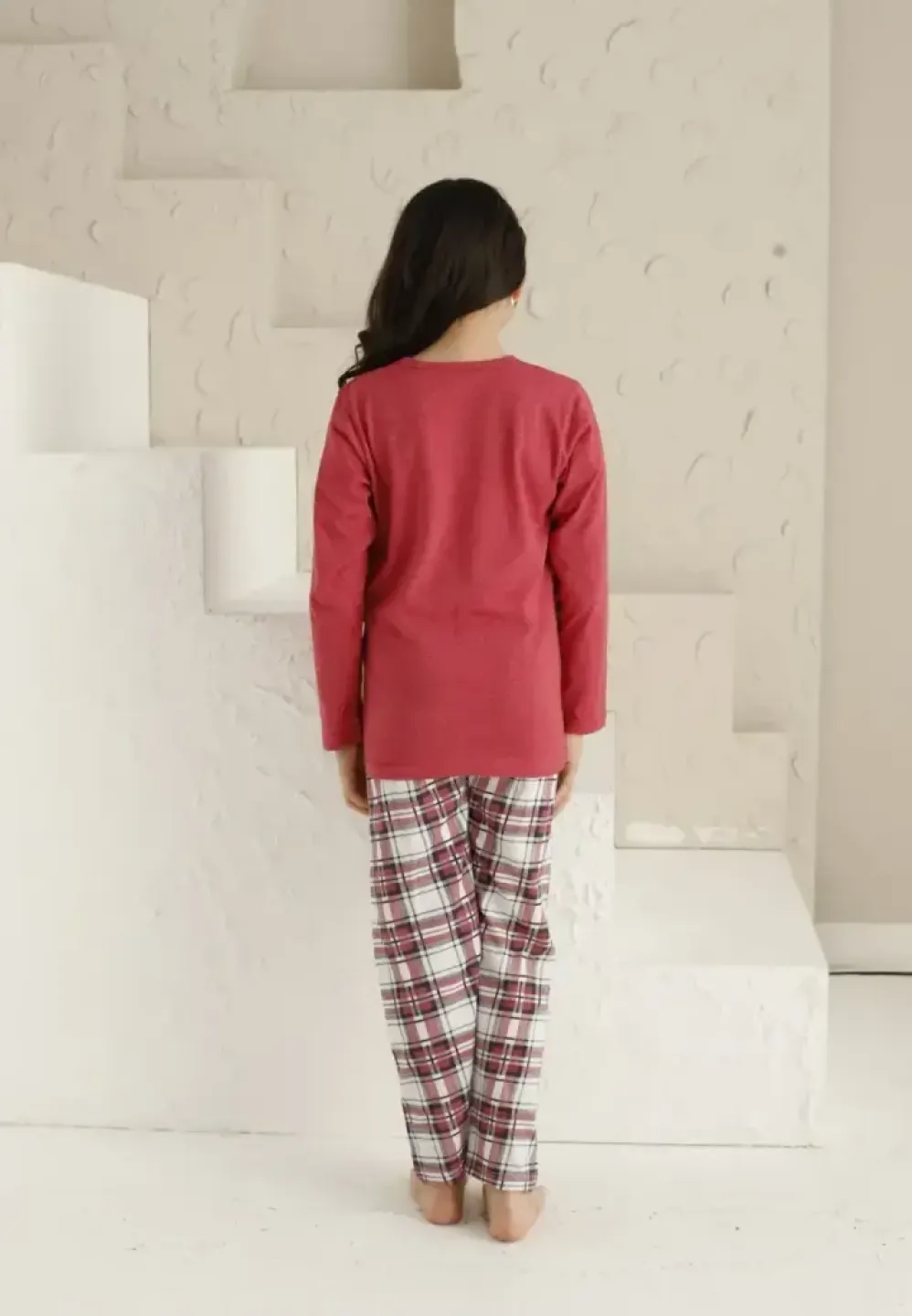 Pijama Fete, Distracție, Mânecă Lungă si Pantaloni Lungi, Roz - 3
