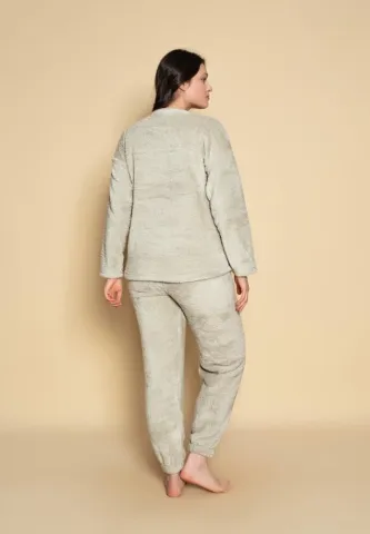 Pijama călduroasă cocolino damă, imprimeu Little Bear hover