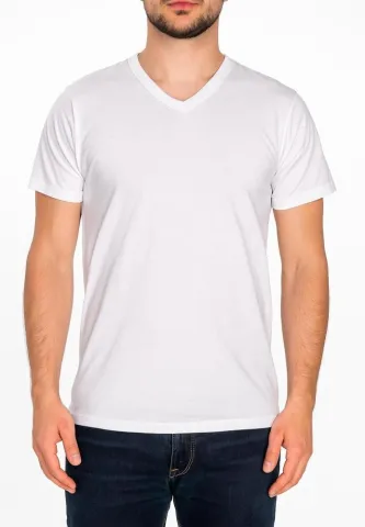 Tricou Bărbați Alb Basic