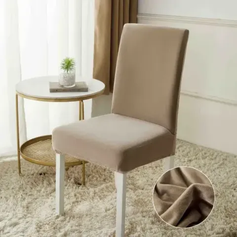 Set 6 huse scaune universale din catifea, Maro