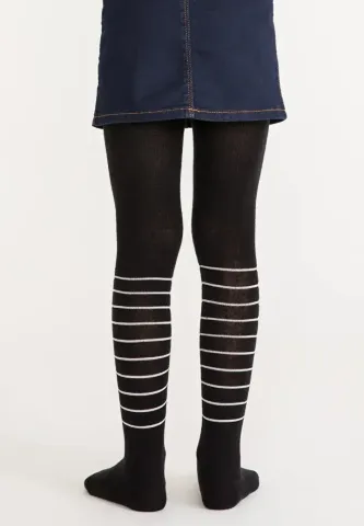 Dres bumbac fetițe Penti Stripe Cat, Negru, cu pisică hover