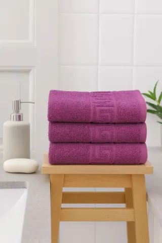 Set 3 prosoape bumbac Mov 500 g 50×90 cm