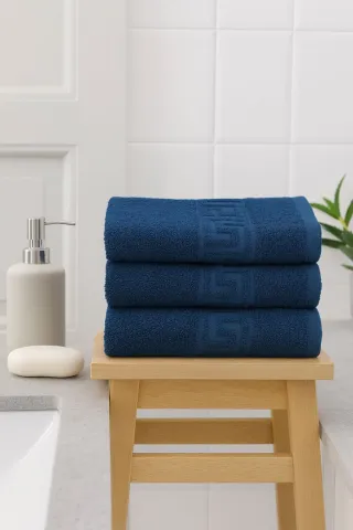 Set 3 prosoape bumbac 50×90 cm Bleumarin 500 g