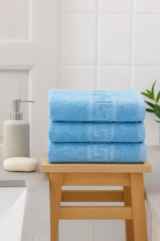 Set 3 prosoape bumbac Blue 500 g 50×90 cm