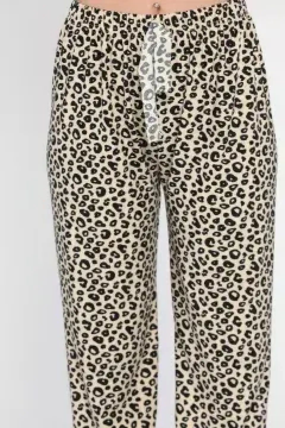 Pantaloni de casă damă, fleece Leopard, moale și stilat - 2
