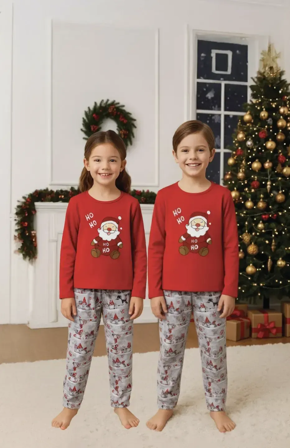 Pijama copii Crăciun cu Moș Crăciun - 1