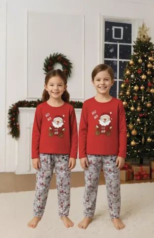 Pijama copii Crăciun cu Moș Crăciun