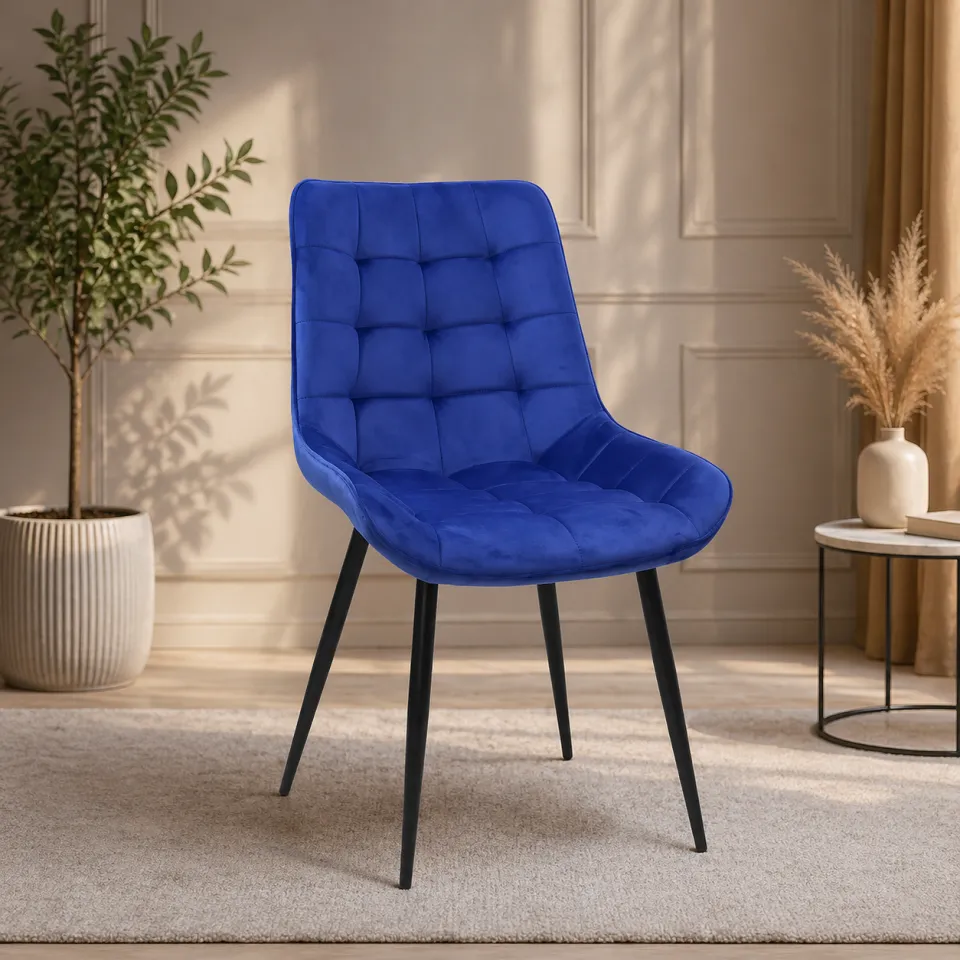 Scaun Babyface din Catifea Albastră
